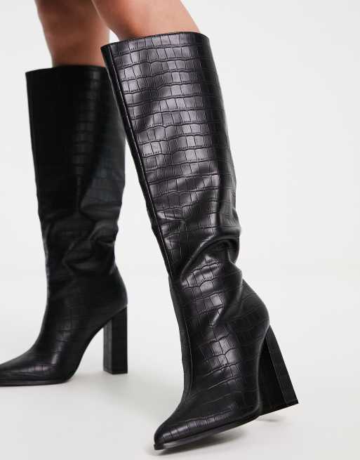 Croc knee sale high boots