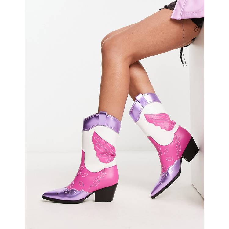 Lilac store cowboy boots