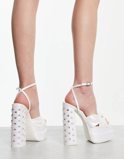 Asos white platform store sandals