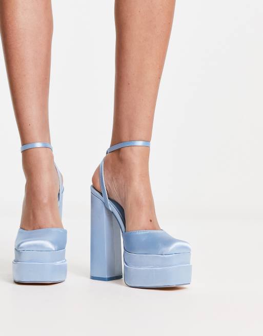 Light blue platform shoes hotsell