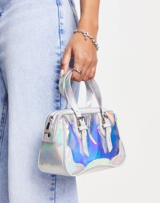 Public Desire X Paris Artiste Exclusive The Bodhi clutch bag in iridescent