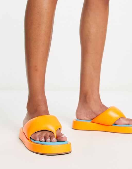 Orange toe deals post sandals