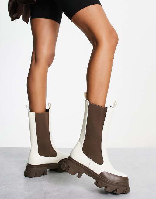 off white wide calf boots