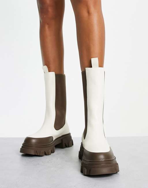 off white wide calf boots