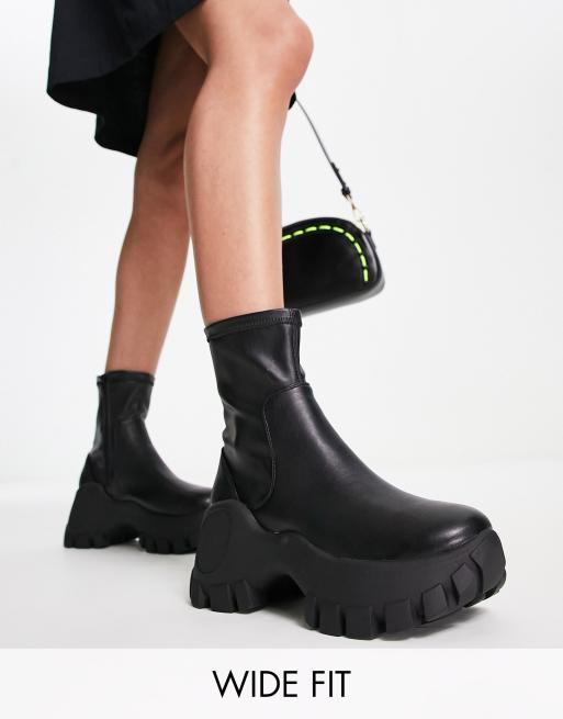 Lamoda Game On chunky ankle boots in black