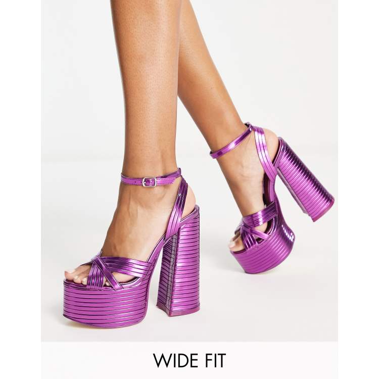 platform purple heels