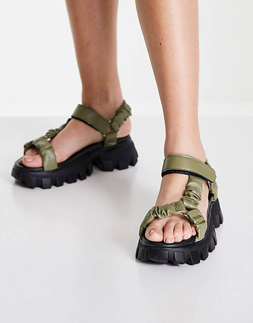 Public Desire Expectation chunky sandals in olive