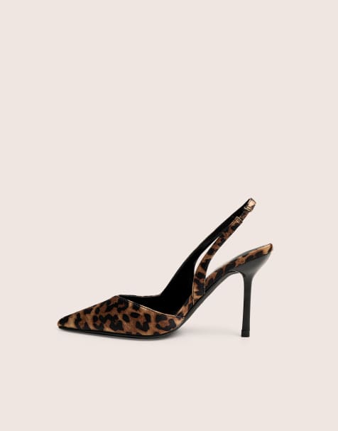 Public Desire Extra slingback court high heels in leopard - view 1
