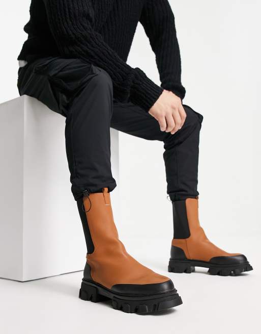 Public Desire - Fairfax - Bottines Chelsea montantes - Marron, 3 de 4