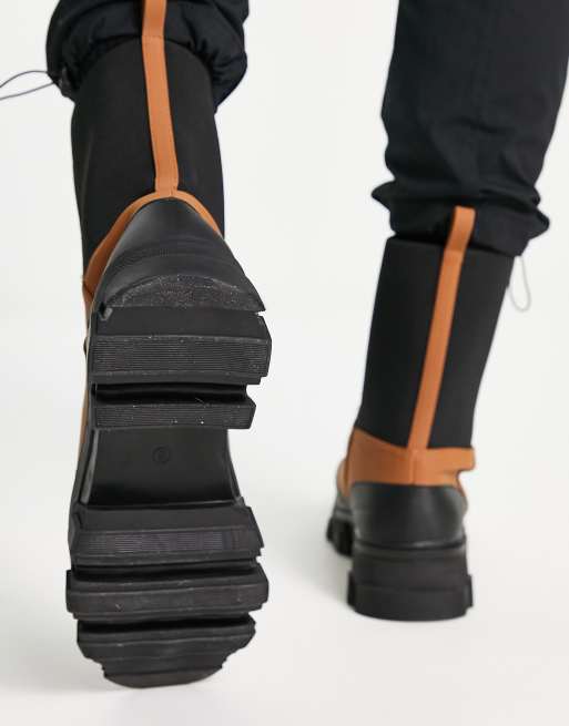 Public Desire – Fairfax – Bruna chelseaboots med höga skaft, 4 av 4