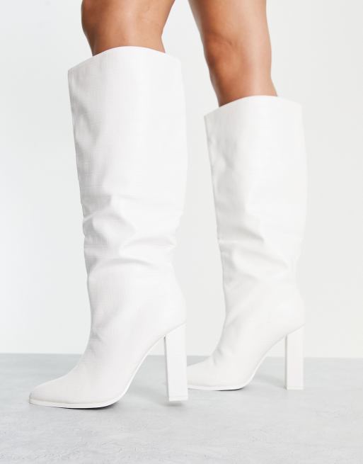 White high 2024 leg boots