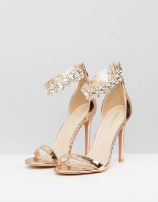 gold crystal sandals