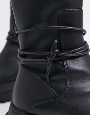 black tie ankle boots