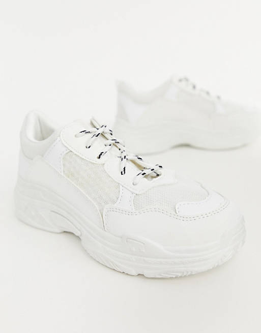 Public Desire – Fiyah – Białe buty sportowe na grubej podeszwie
