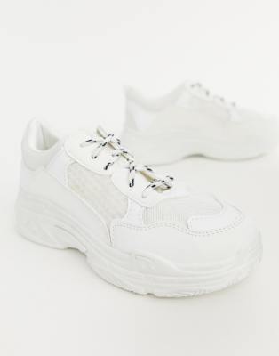 chunky white womens sneakers