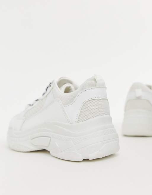 Public Desire Fiyah chunky sneakers in white