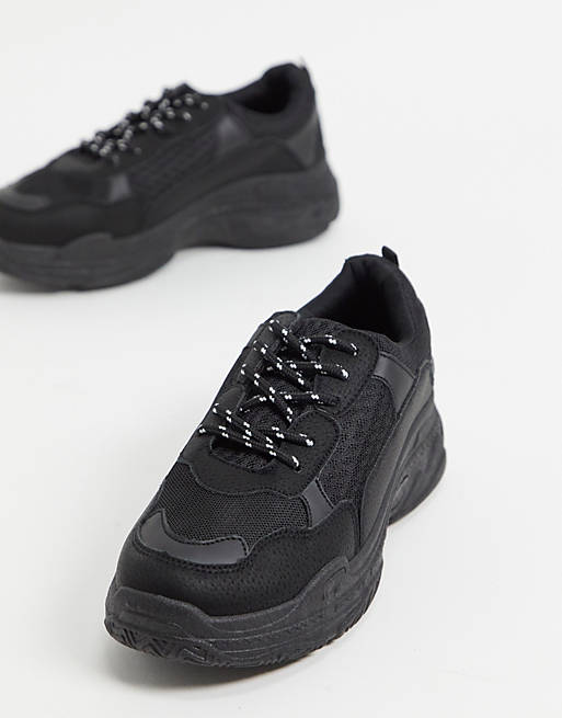 Public Desire Fiyah chunky trainers in black