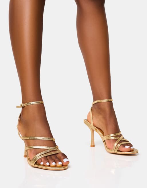 Public Desire - Free Spirit - Sandales à talon mi-haut et brides - Doré, 2 de 4