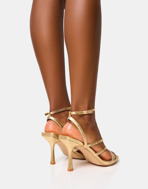 Public Desire - Free Spirit - Sandales à talon mi-haut et brides - Doré, 4 de 4