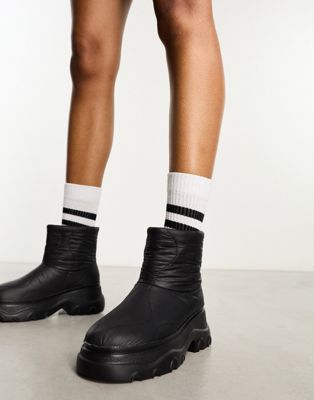 Public Desire Frostbite nylon hiker boots in black - ASOS Price Checker