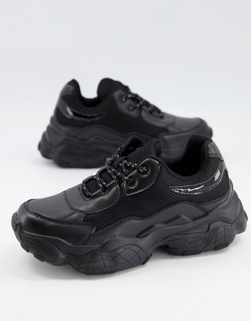 Public Desire Furious chunky trainers in black