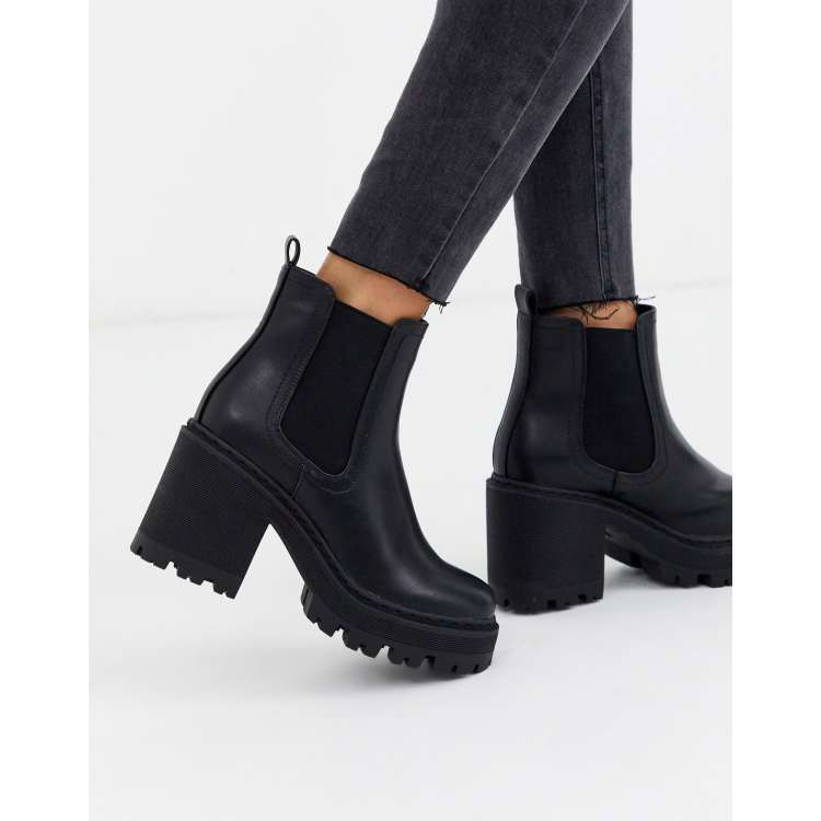 Fuzzy discount chunky heels