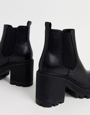 black fluffy ankle boots