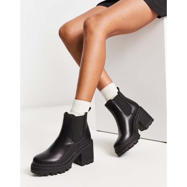 Chunky heel deals boots