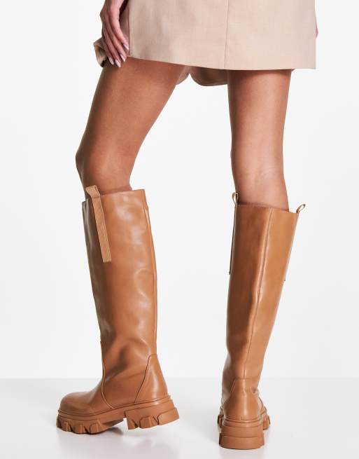 Bottes plates camel new arrivals