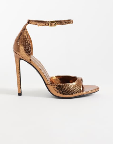Public Desire Gilded Sandalen mit Absatz in Zinnfarben - view 1