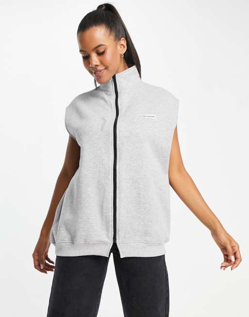 Public Desire - Gilet con collo a imbuto grigio