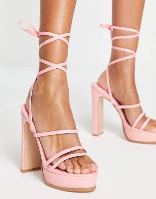 tie up platform sandals