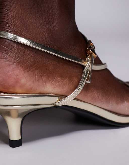 Public Desire - Glint - Guldfarvede, metalliske og minimalistiske sandaler med stropper, 4 af 4