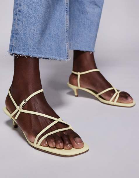Public Desire - Glint - Gule minimalistiske sandaler med stropper - view 1