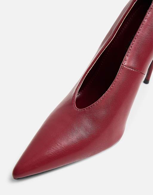 Public Desire Glossy court high heels in burgundy, 4 of 4