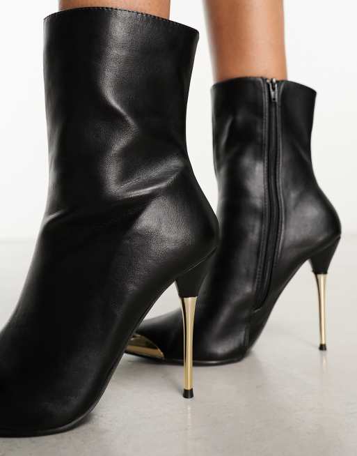 Metal heel ankle store boots