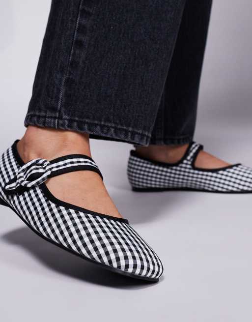 Public Desire – Griffin – Balerinki typu Mary Jane w kratkę vichy, 3 z 4