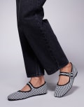 [Public Desire] Public Desire Griffin mary jane ballet flats in gingham-Multi 42 Gingham