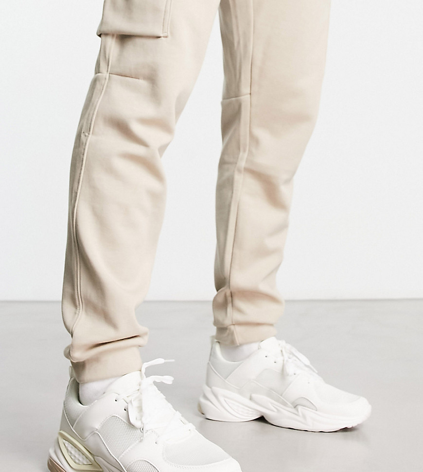 Public Desire gunner sneakers in triple off white