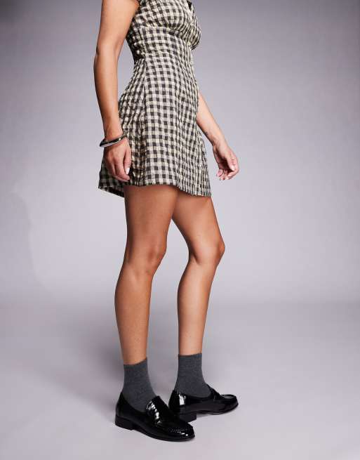 Public Desire – Haboo – Svarta, krokodilskinnsmönstrade loafers, 4 av 4