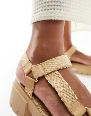 【日本入手困難】Suede and raffia flatform mules Natural Raffia Mule – House of Z A L O