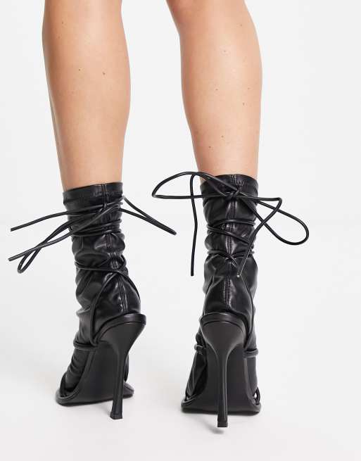 Public desire black sock boots best sale