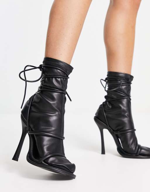 Lace up sock on sale boots