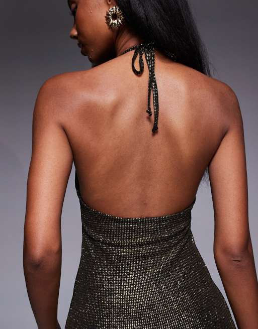 black bodycon dress for wedding Lucky Bodycon Dress in Citrus Black Sequin main image 1