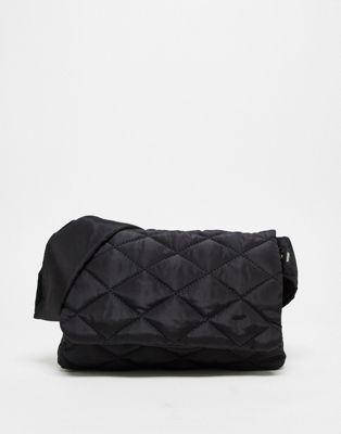 Public Desire Hiro quilted crossbody bag in black - ASOS Price Checker