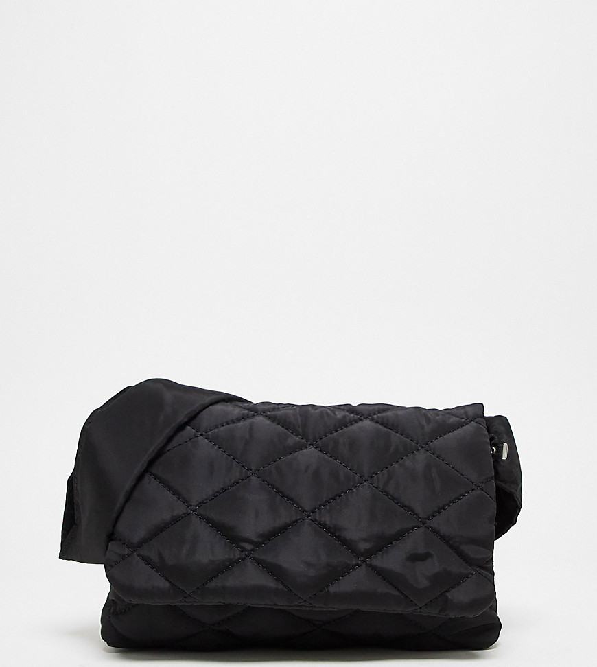 Public Desire Hiro quilted crossbody bag in black