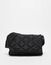 ASOS DESIGN faux leather cross body camera bag in black | ASOS