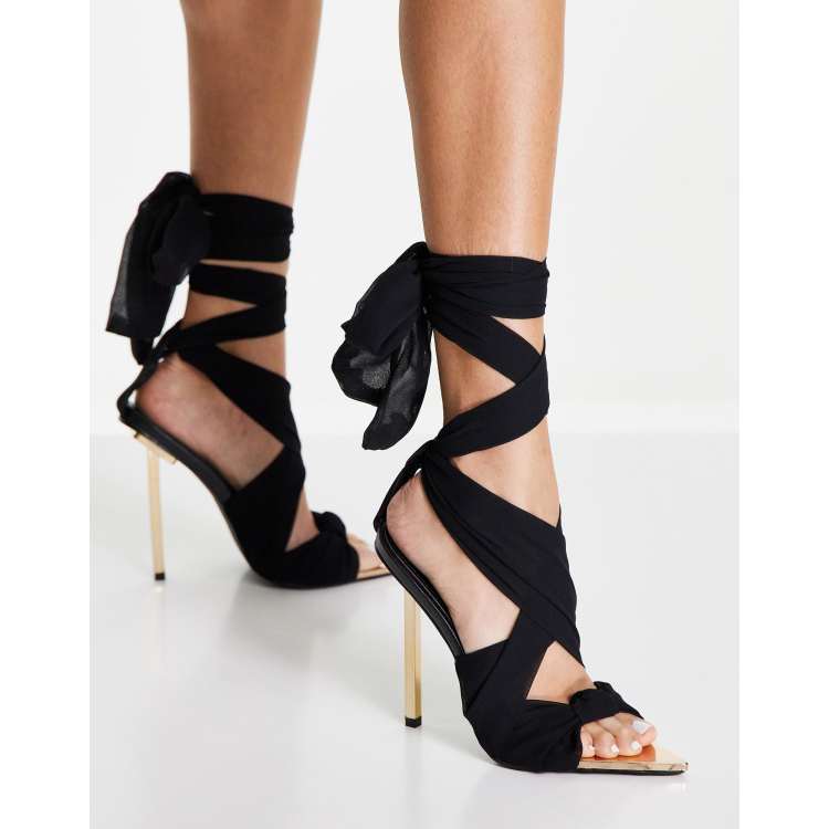 Long tie hot sale up heels