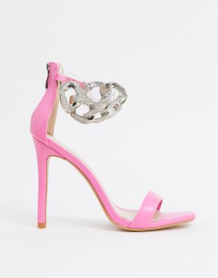 pink diamante sandals