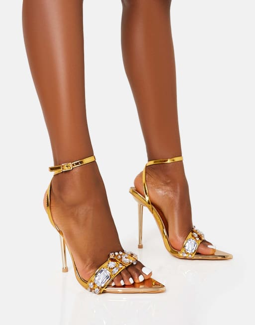 Public Desire Icicle metallic patent in gold metallic patent